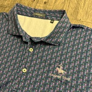 Turtleson Golf Men’s Polo‎ Bottle Print Legacy Trail Golf Size 2XL